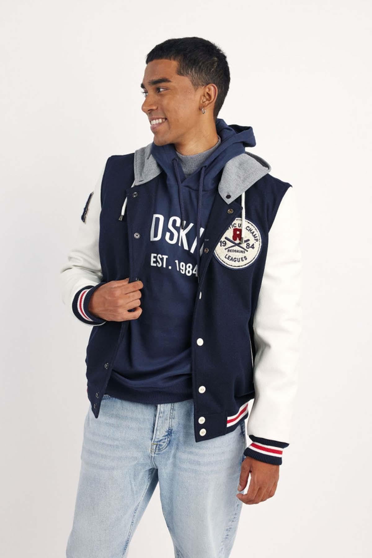 Giacche Uomo Redskins DUNK HATCH DARK NAVY/WHITE — vista 5