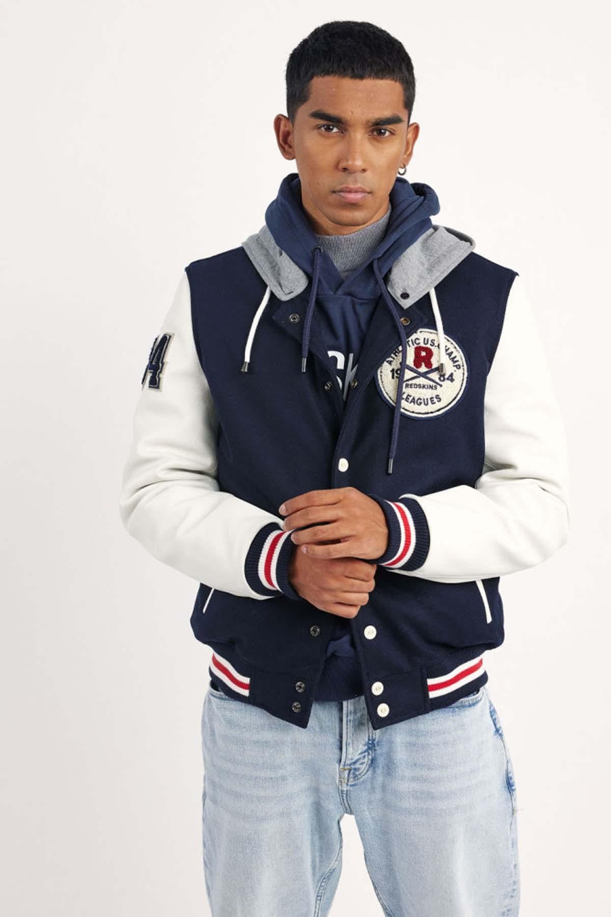 Giacche Uomo Redskins DUNK HATCH DARK NAVY/WHITE — vista 6