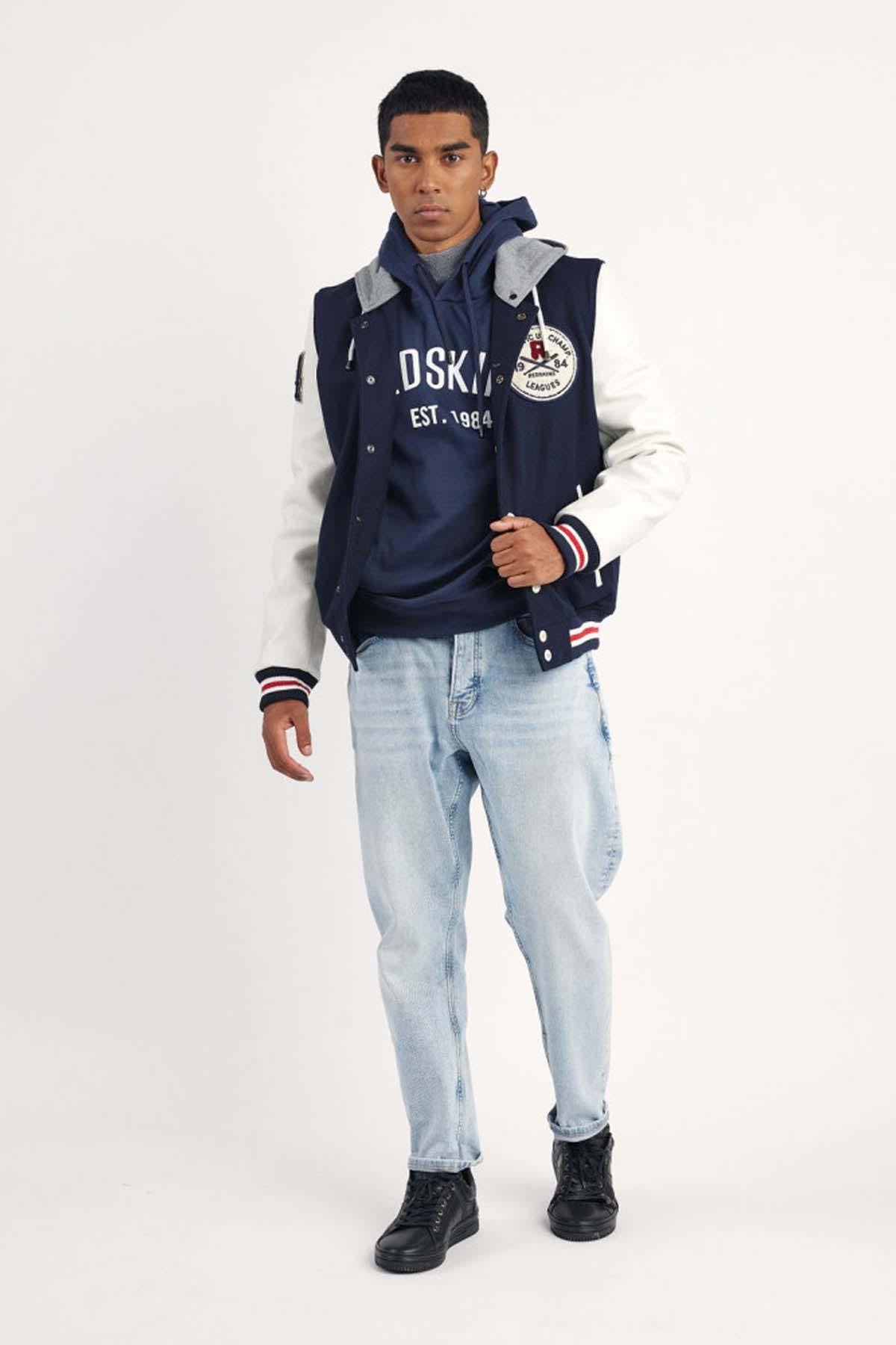 Giacche Uomo Redskins DUNK HATCH DARK NAVY/WHITE — vista 4