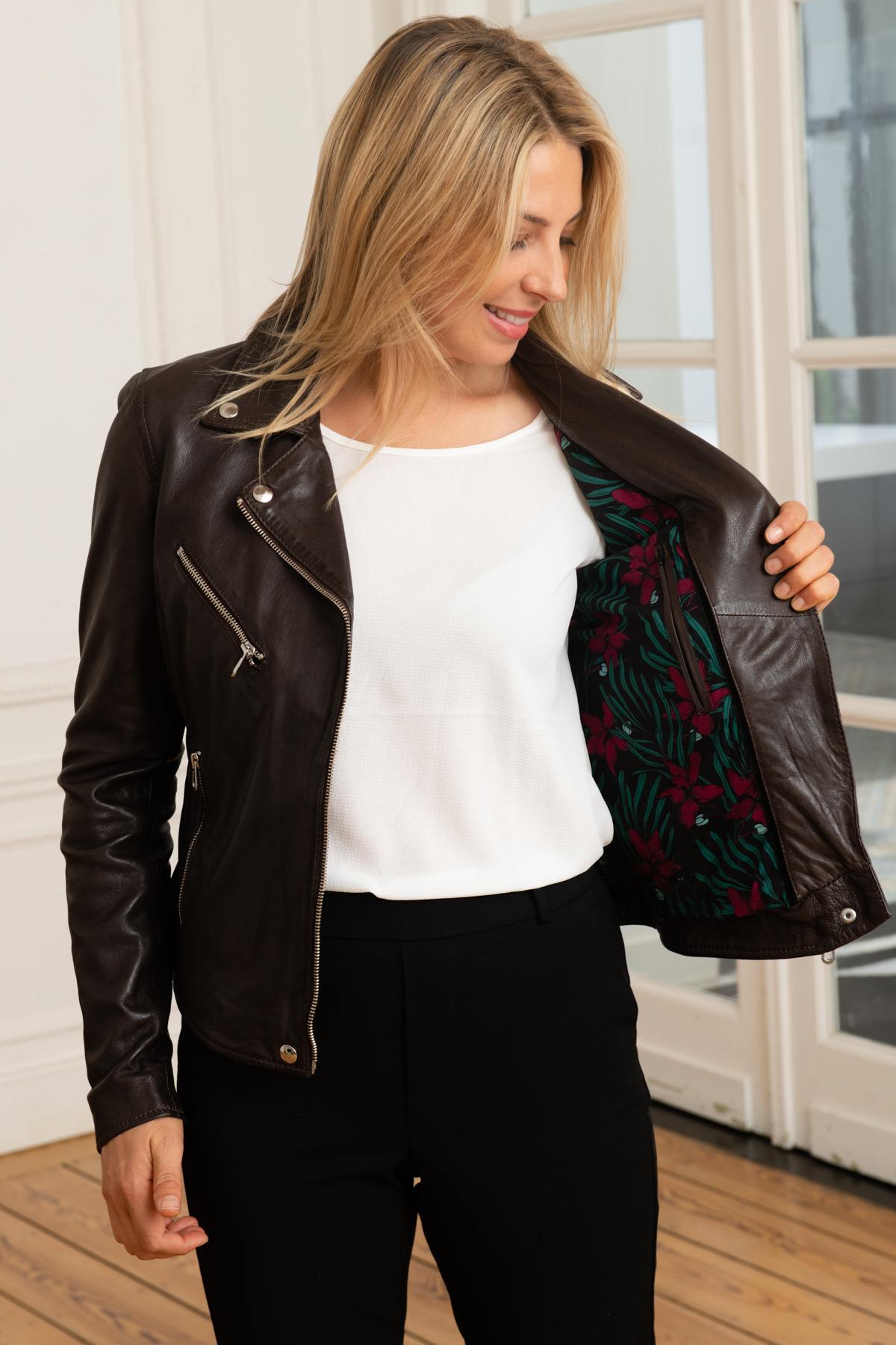 Damen Jacke Rose Garden OLYMPE LAMB VITA R.BROWN — Ansicht 3