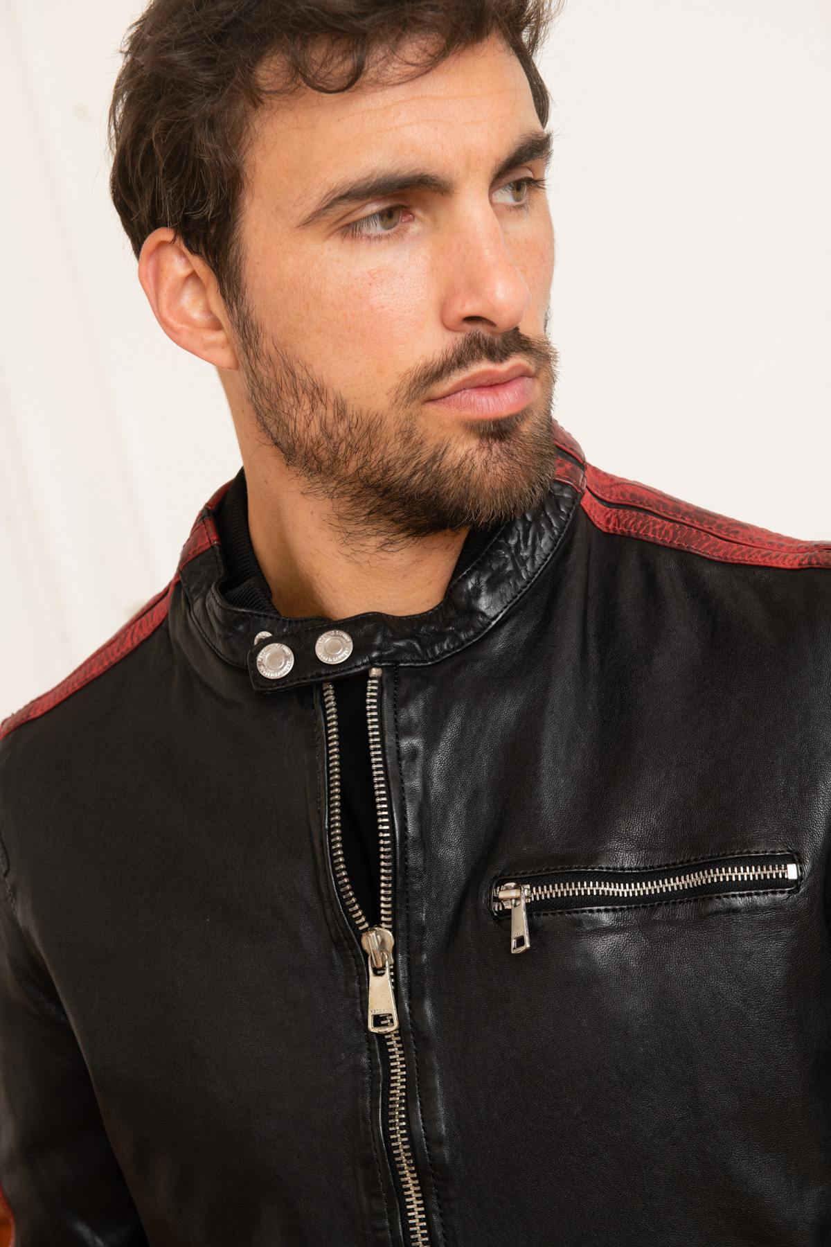 Chaqueta Hombre Redskins DEEGAN BARCELONA BLACK RED — vista 2