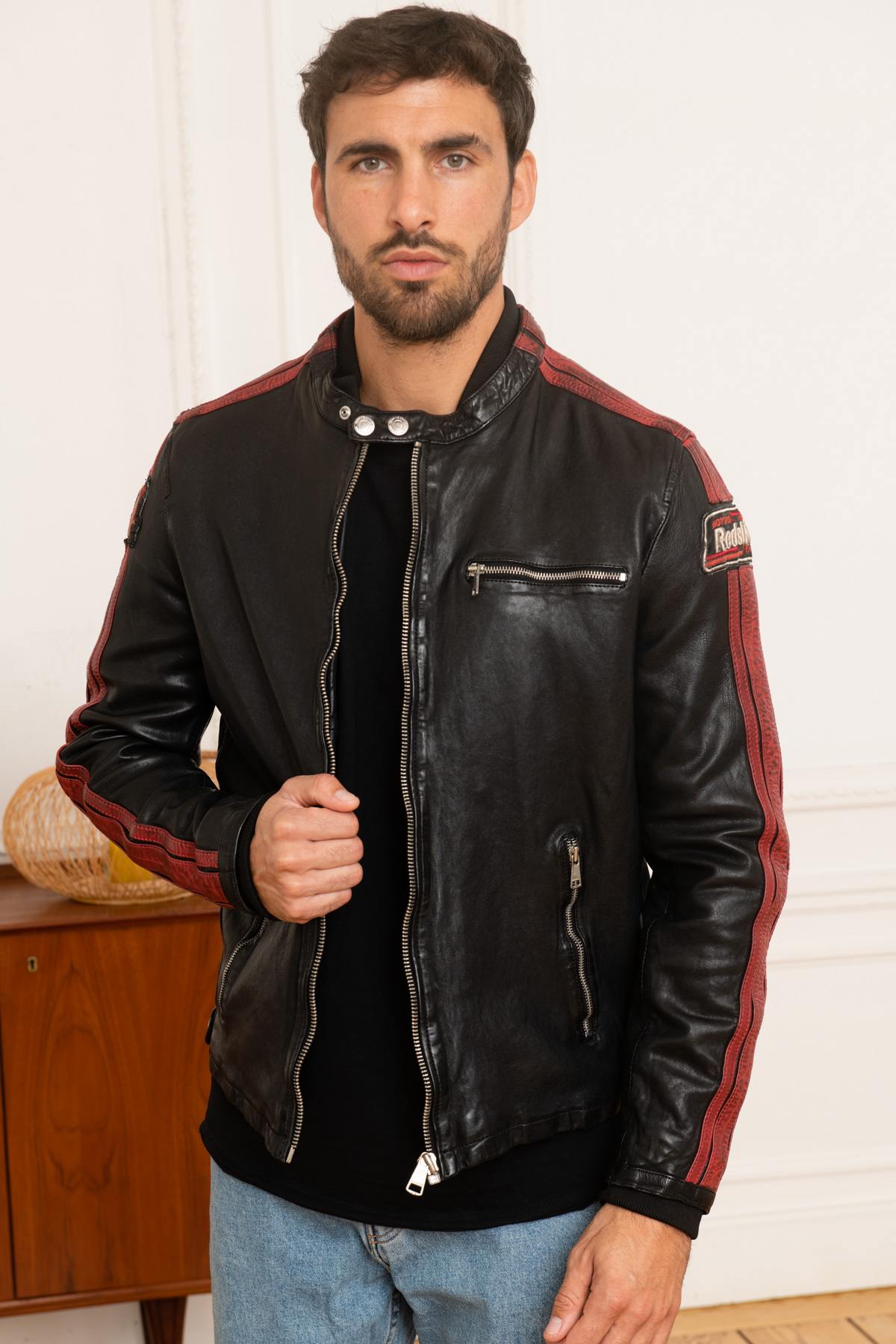 Chaqueta Hombre Redskins DEEGAN BARCELONA BLACK RED — vista 7