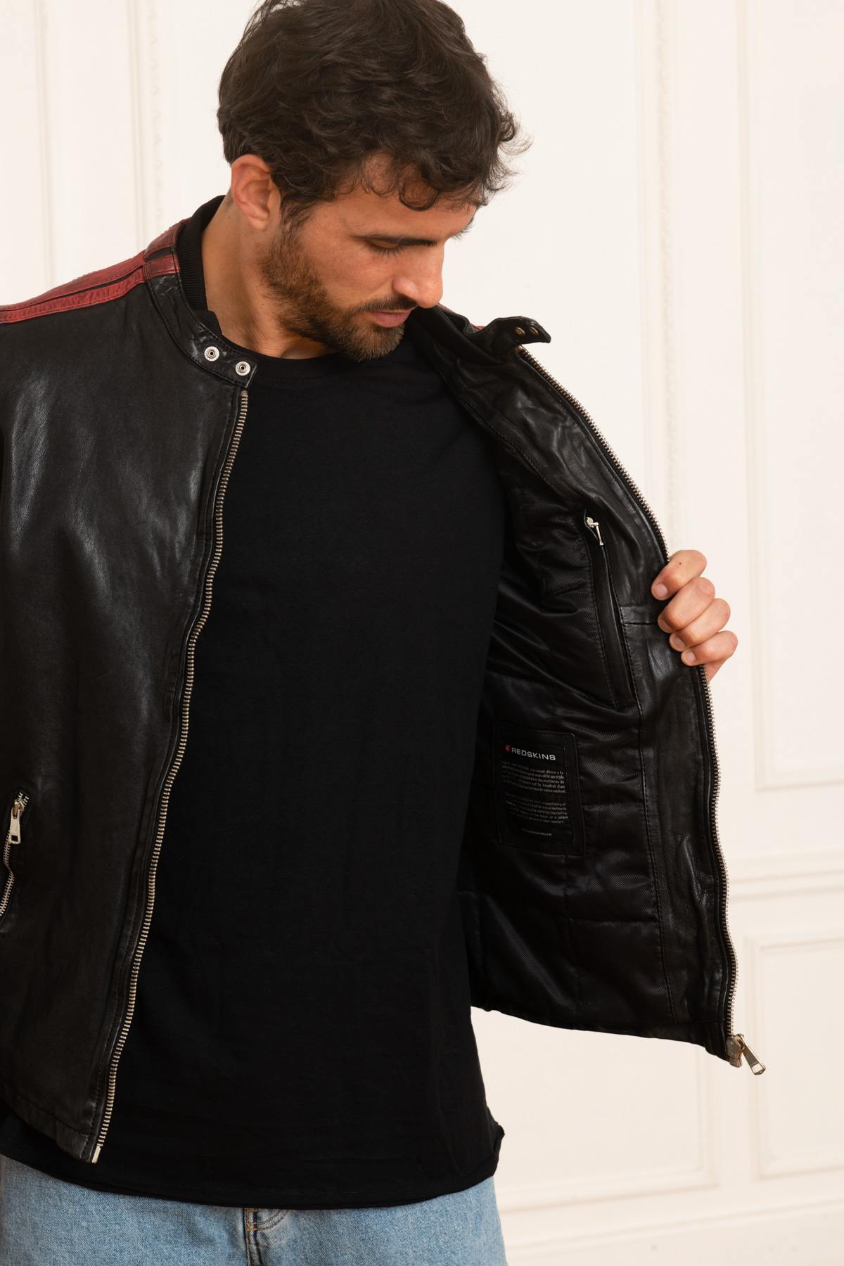 Chaqueta Hombre Redskins DEEGAN BARCELONA BLACK RED — vista 4