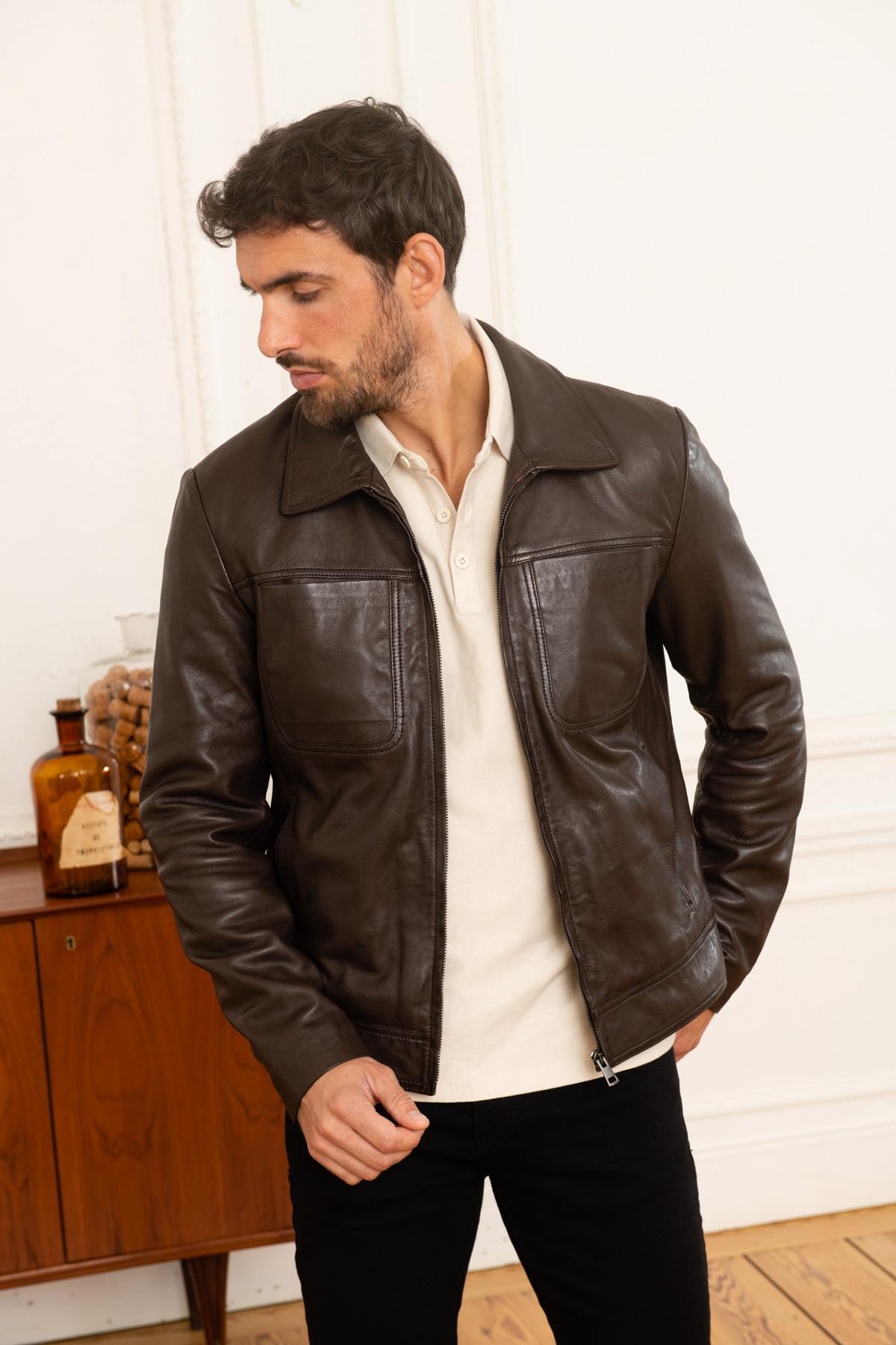 Chaqueta Hombre Serge Pariente TEXAS REDDISH BROWN — vista 1