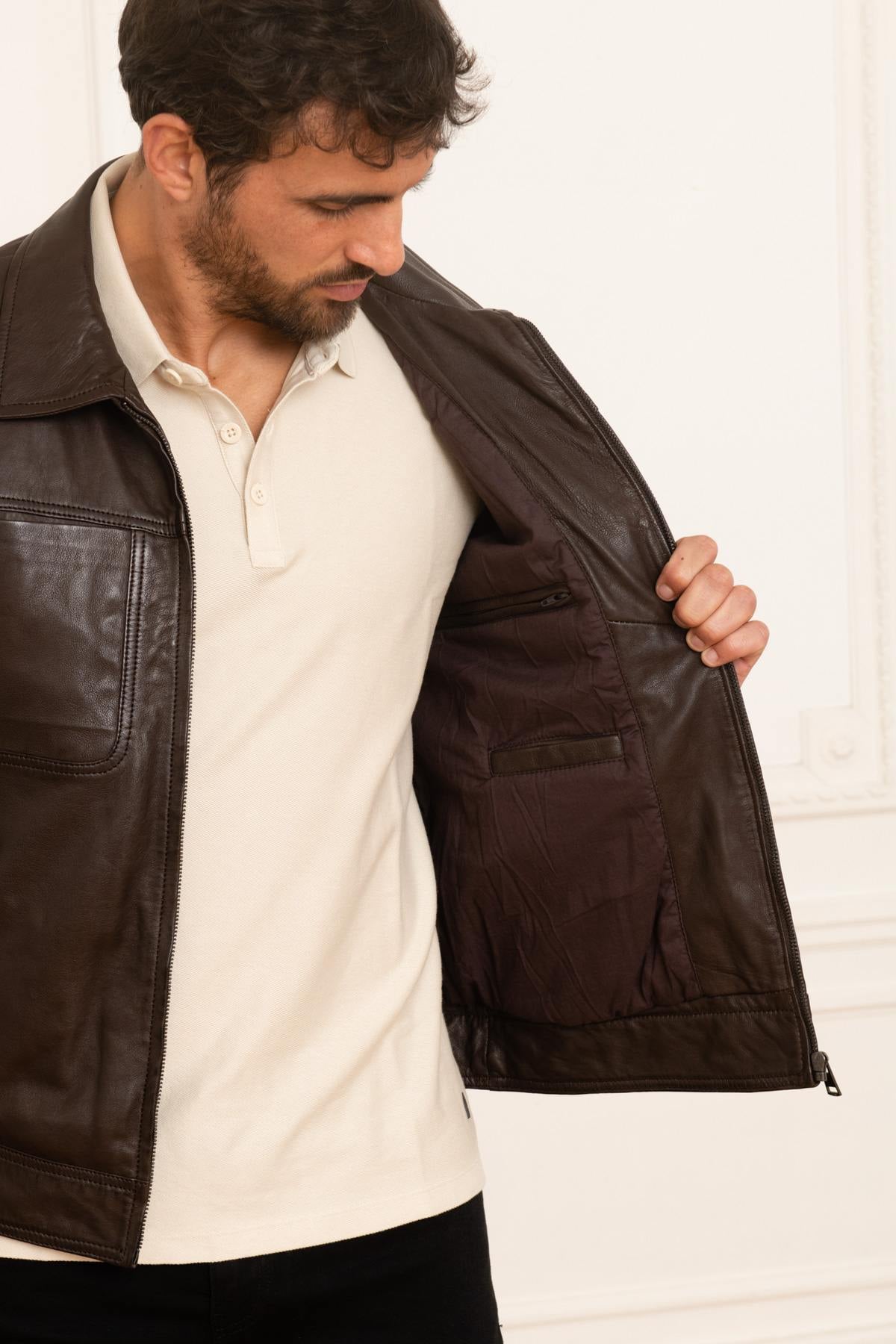 Chaqueta Hombre Serge Pariente TEXAS REDDISH BROWN — vista 4