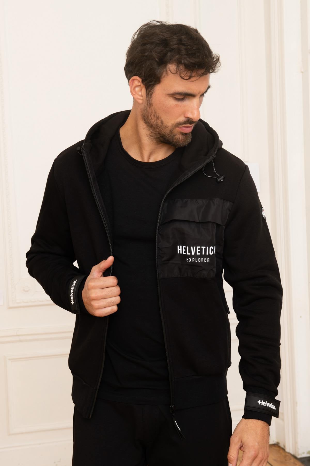 Jersey/sudadera Hombre Helvetica Mountain Pioneers MANDAY BLACK — vista 3