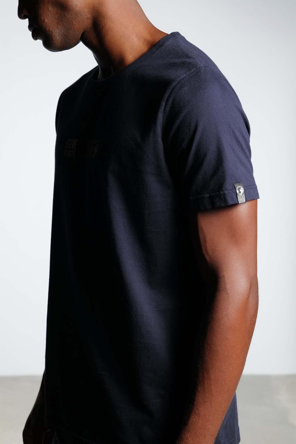 T-shirt Uomo Steve Mcqueen FACE TO FACE DARK BLUE H22106 — vista 5