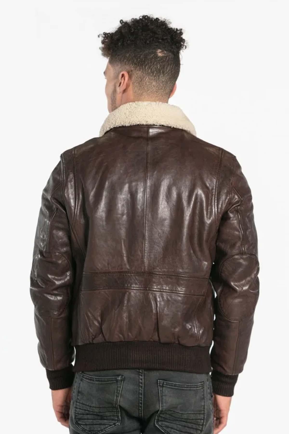 Chaqueta Hombre Daytona CORSAIR FUR SHEEP PETROL BROWN — vista 4