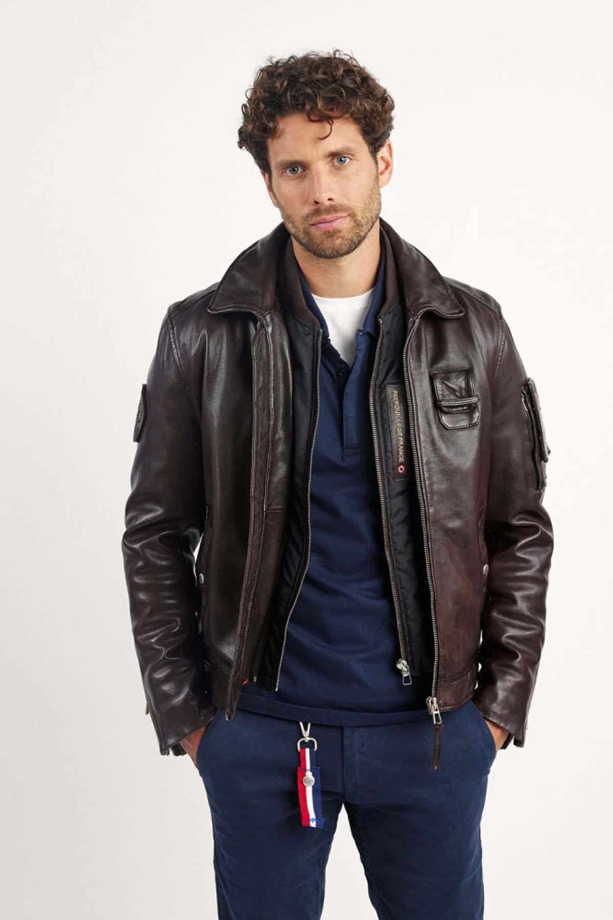 Herren Jacke Patrouille De France JAEGGER ALPHA BROWN — Ansicht 6