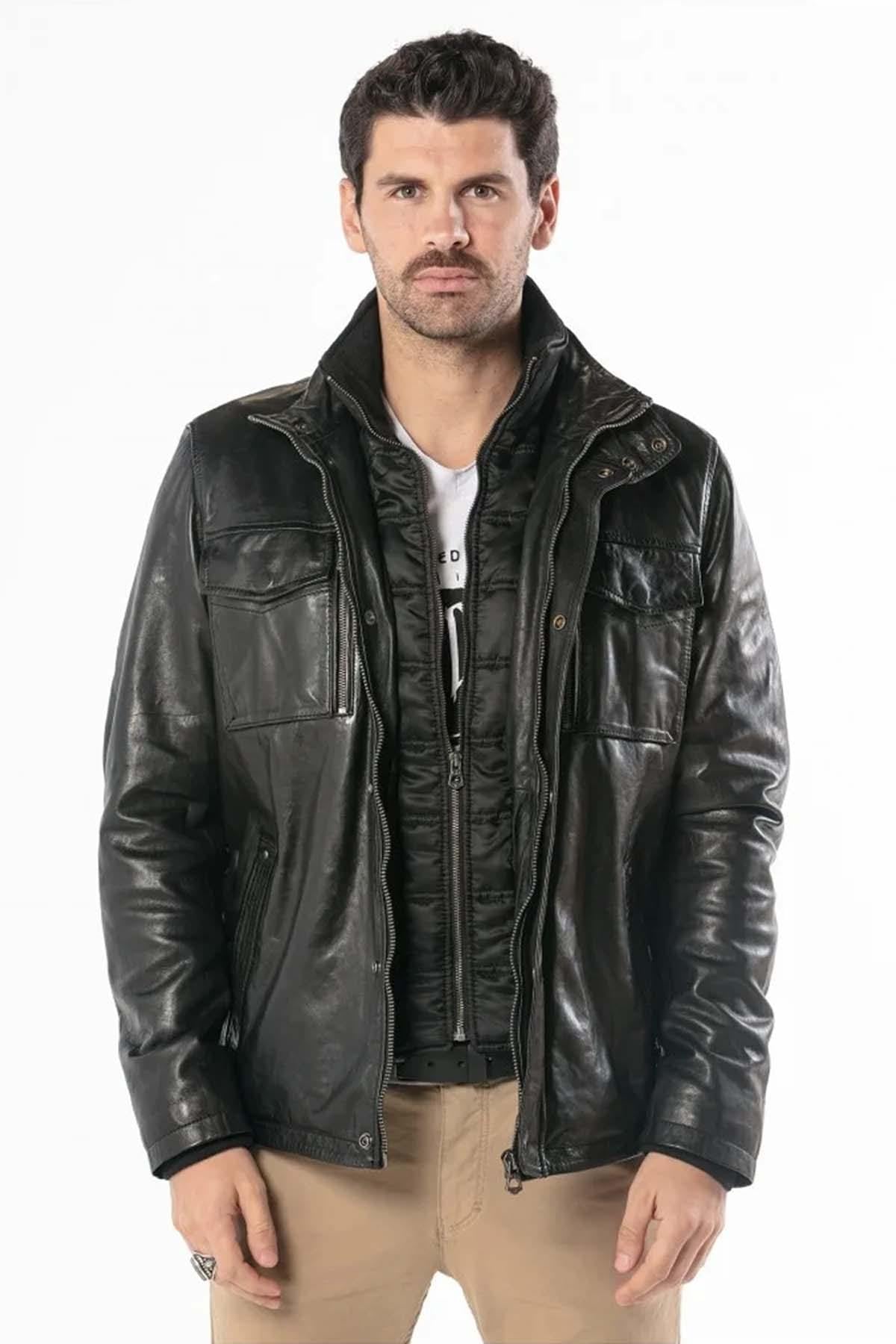 Giacche Uomo Daytona ANDERSON IC SHEEP TIGER BLACK — vista 6