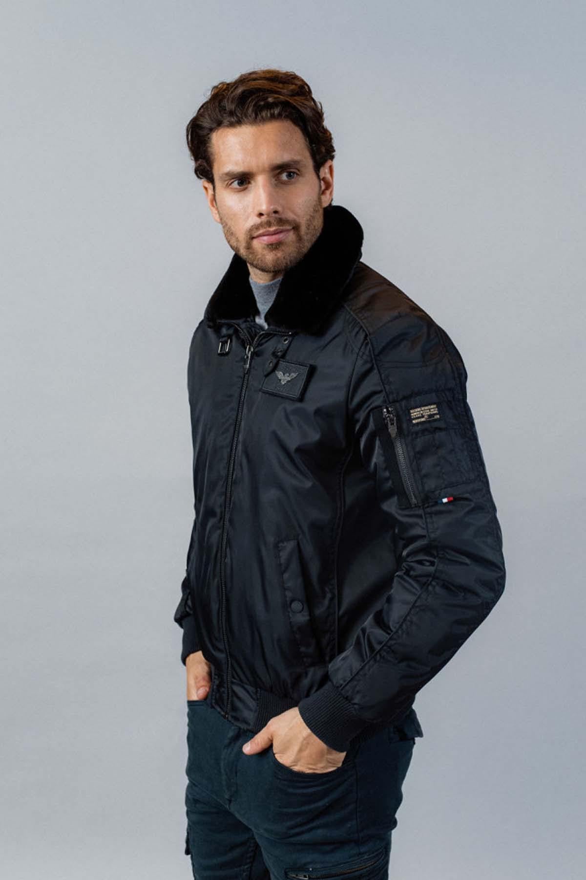 Chaqueta Hombre Patrouille De France HURRICAN FIGHTER NAVY BLUE — vista 4