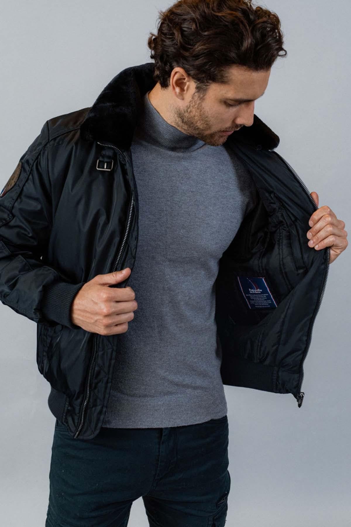 Chaqueta Hombre Patrouille De France HURRICAN FIGHTER NAVY BLUE — vista 5