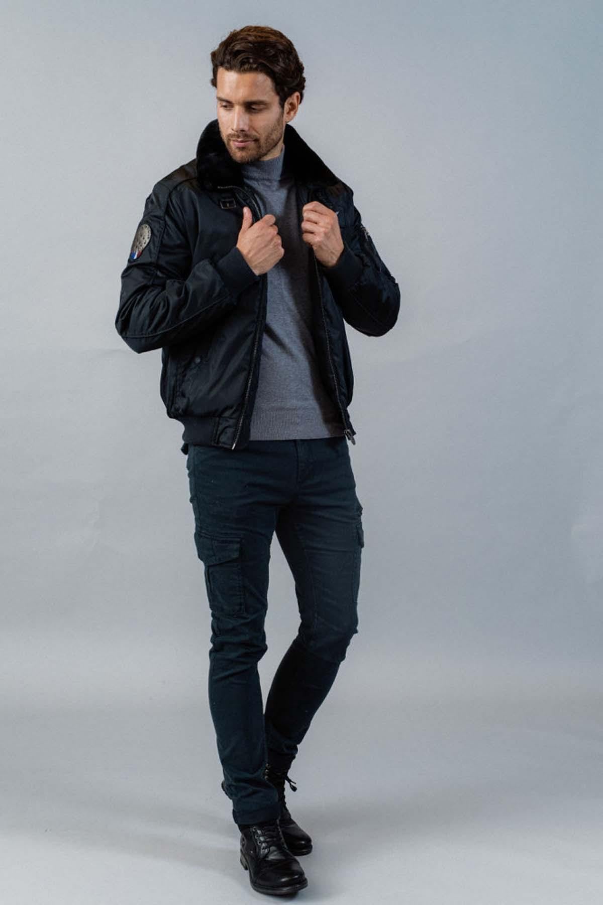 Chaqueta Hombre Patrouille De France HURRICAN FIGHTER NAVY BLUE — vista 9