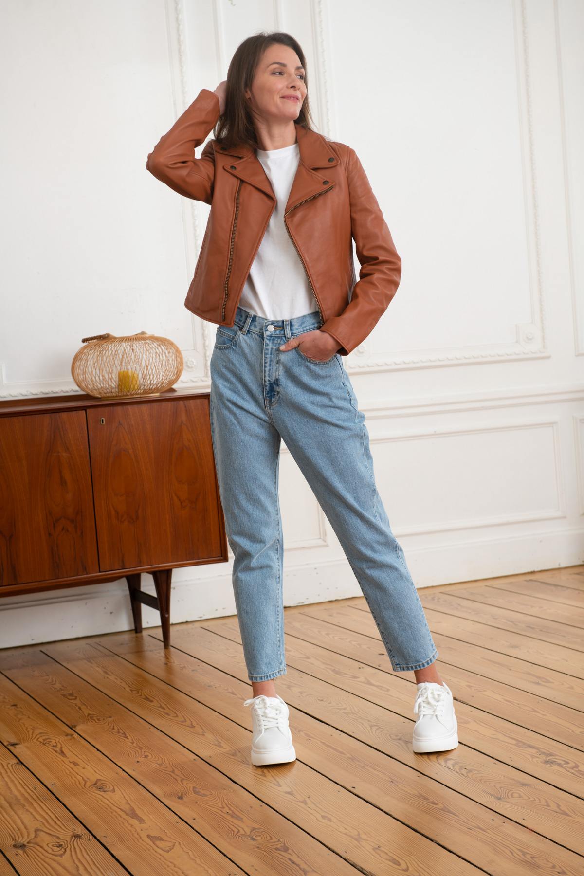 Giacche Donna Schott LCW8614 COGNAC — vista 2