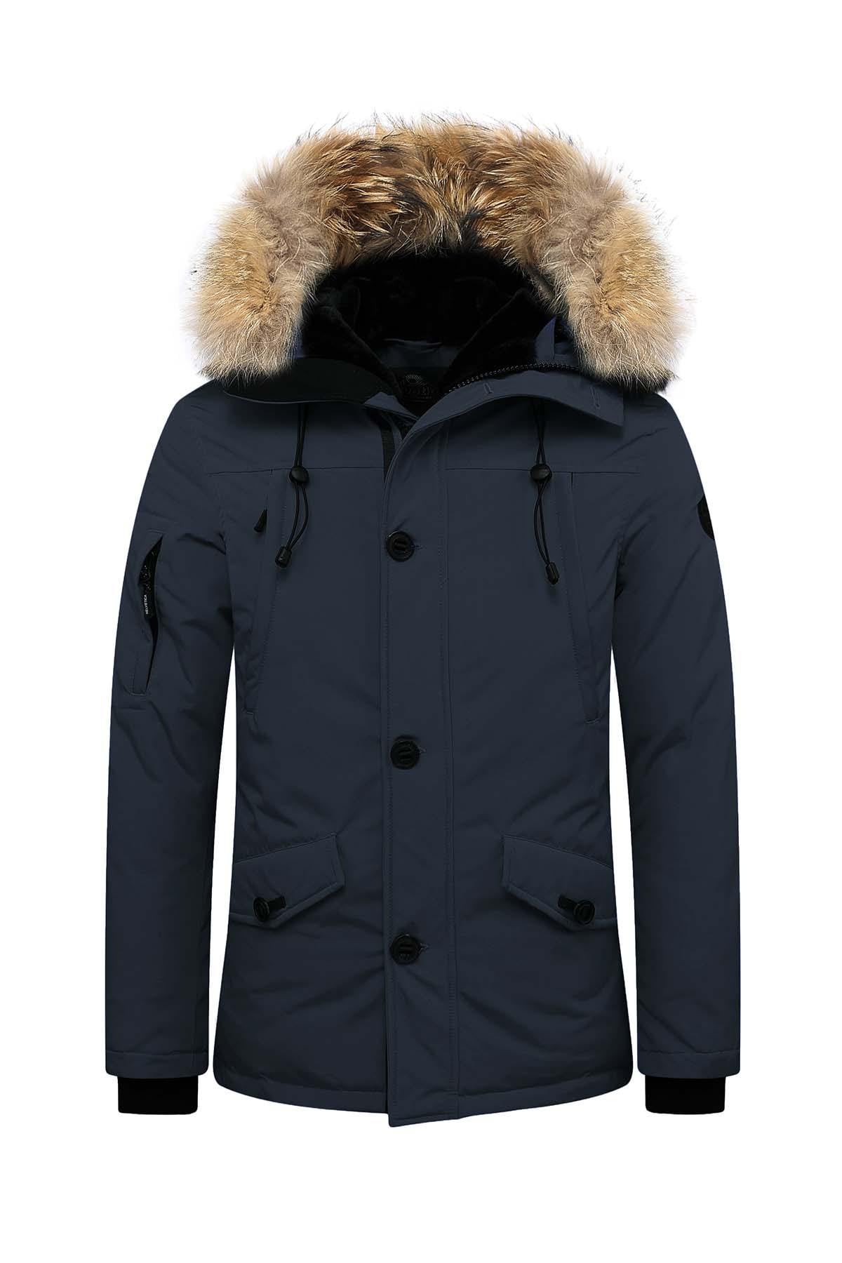 Cazadora Hombre Helvetica Mountain Pioneers ONTARIO MEN RACCOON EDITION NAVY — vista 1