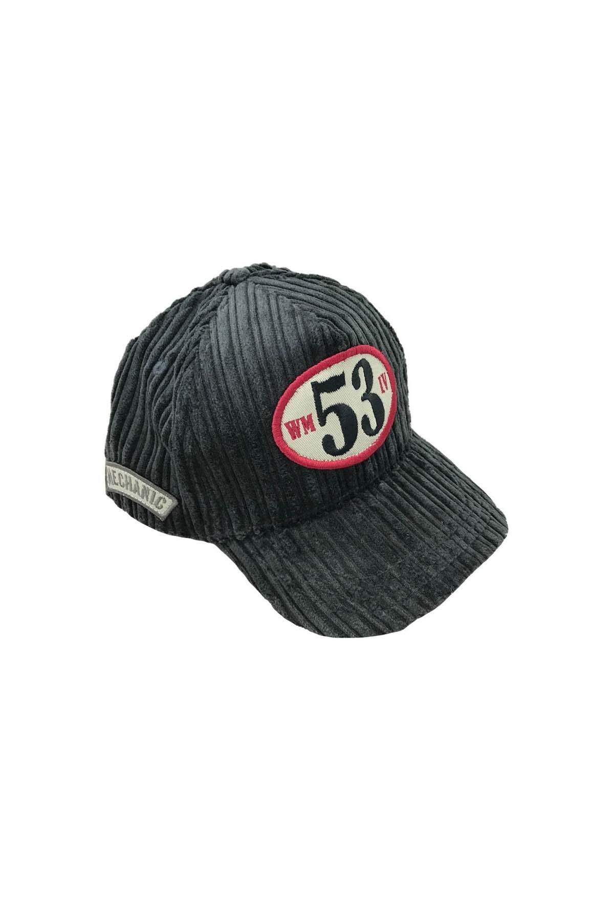 Herren Kappe Warson Motors MECHANIC 53 VELOUR CARBONE — Ansicht 1