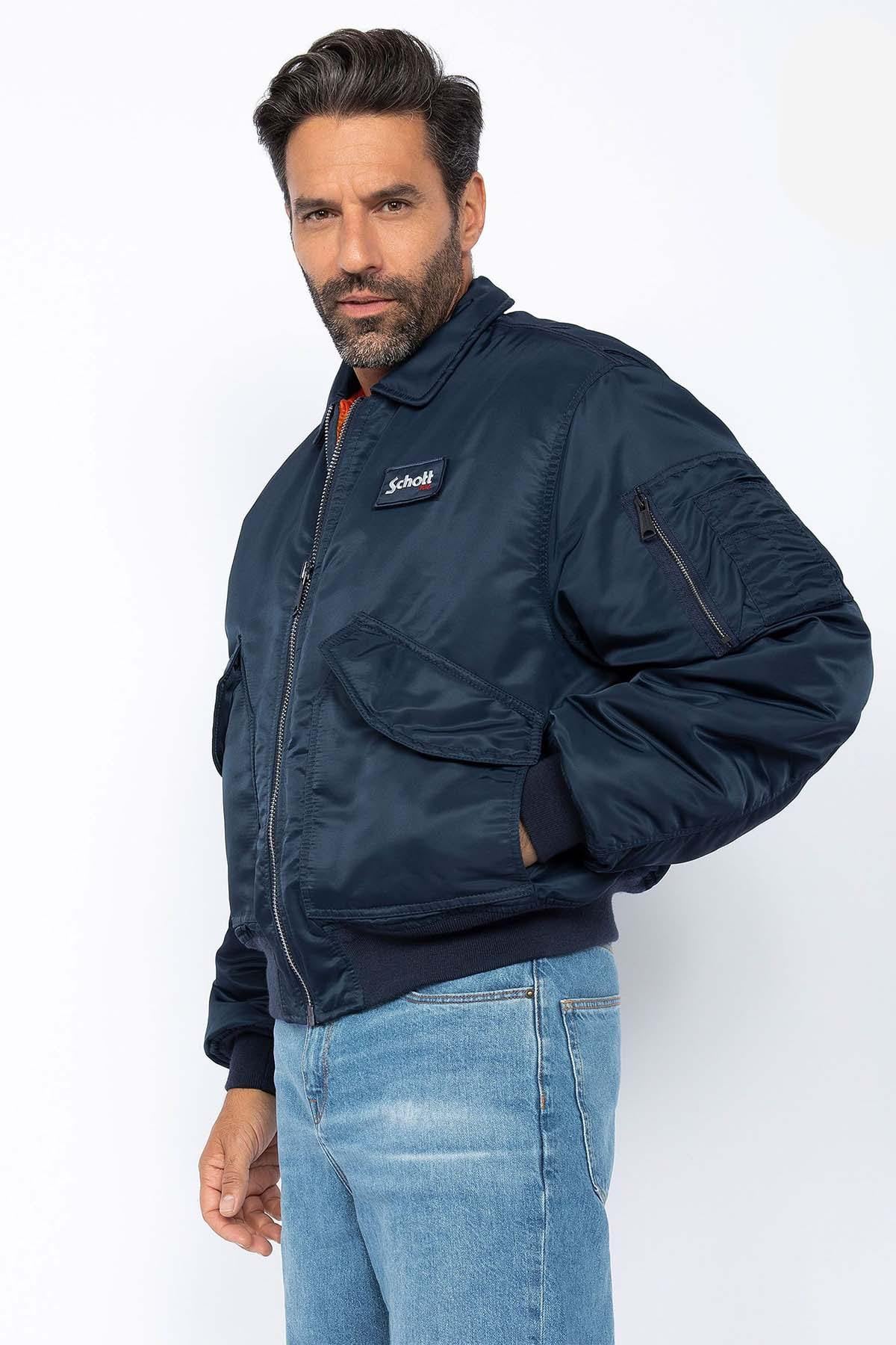 Herren Jacke Schott 21090RS NAVY — Ansicht 2