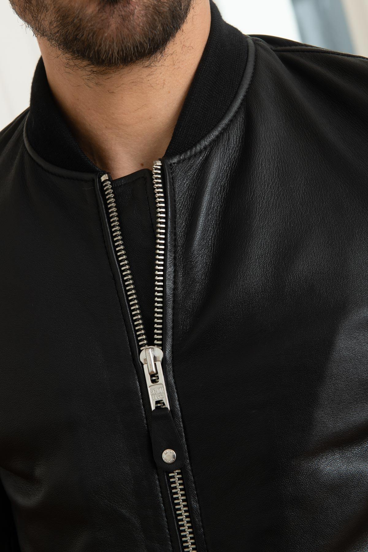 Chaqueta Hombre Schott LCBOMB BLACK — vista 9
