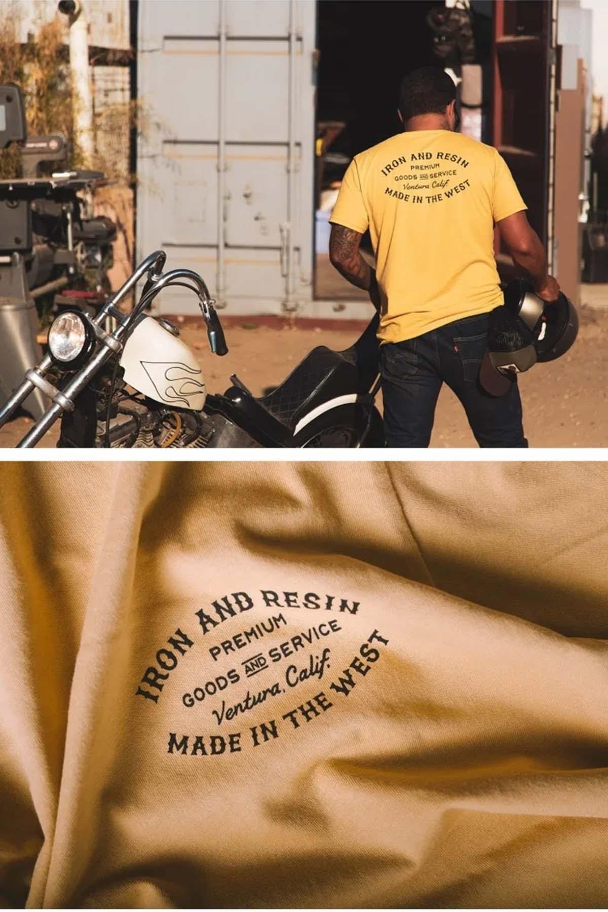 Tee Shirt Homme Iron & Resin ROTARY TEE GOLD — vue 4