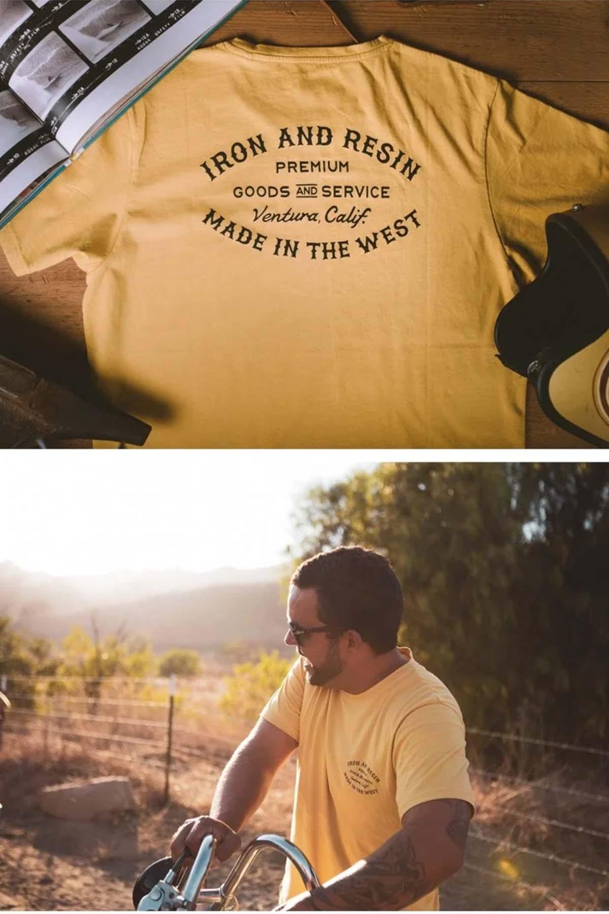 Tee Shirt Homme Iron & Resin ROTARY TEE GOLD — vue 5