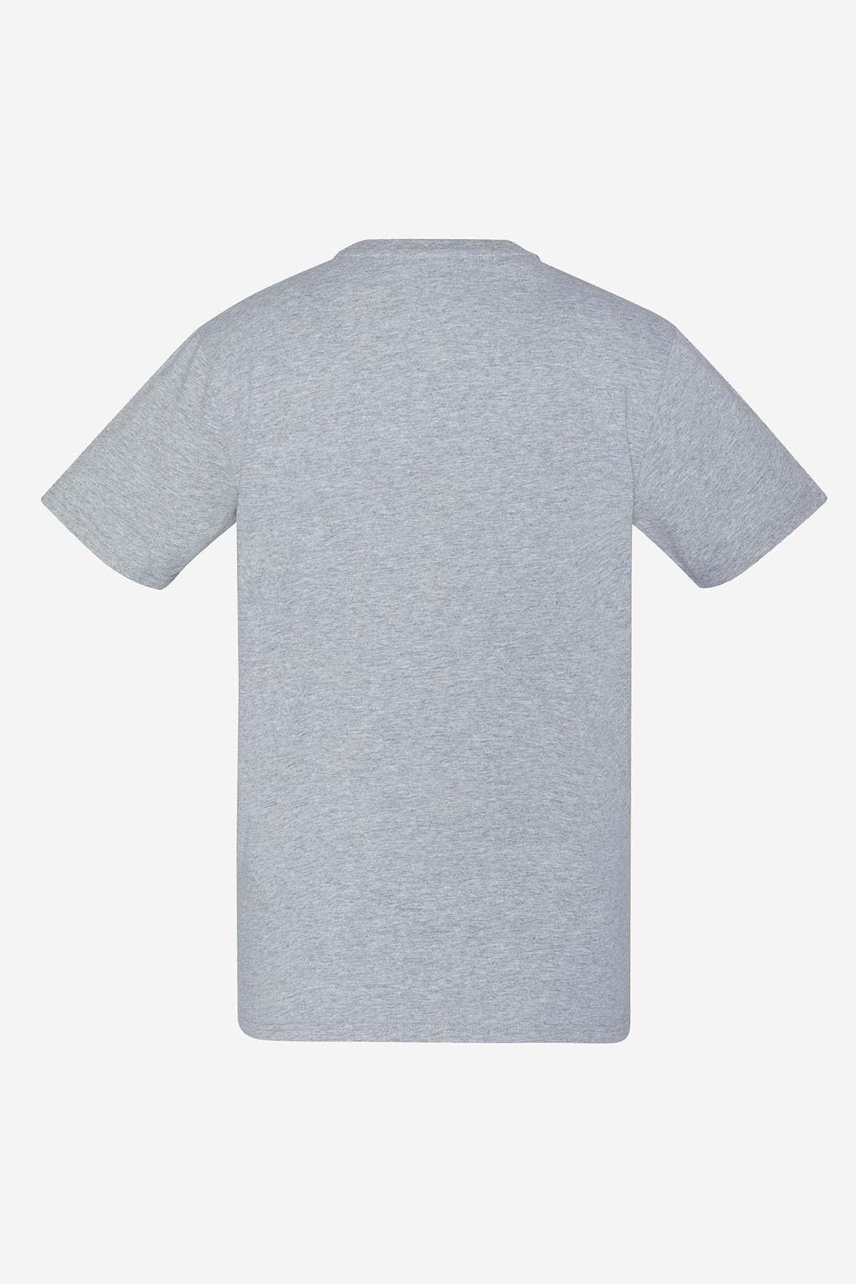 T-shirt Uomo Schott TS01MC NAVY/GREY — vista 5