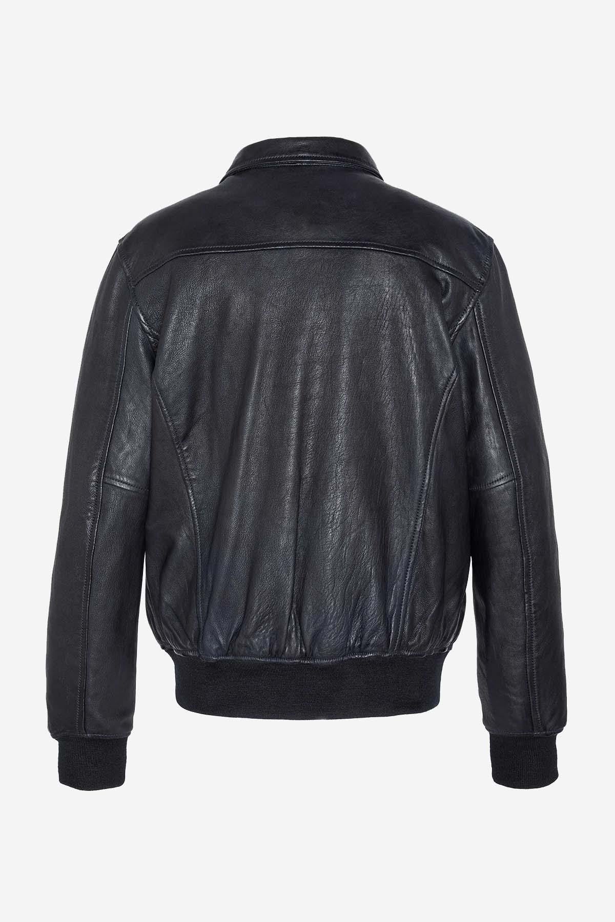 Chaqueta Hombre Schott LCFLIGHTWX NAVY — vista 7