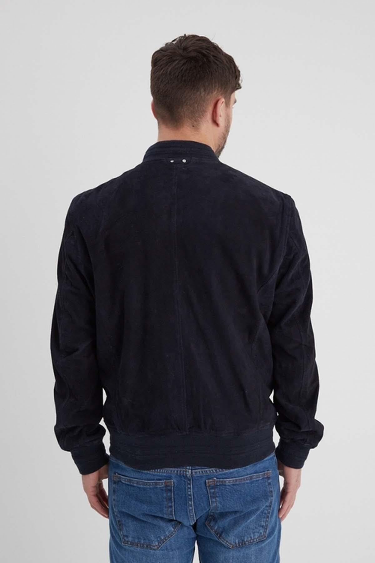 Giacche Uomo Daytona WINDON GOAT SUEDE NAVY — vista 3