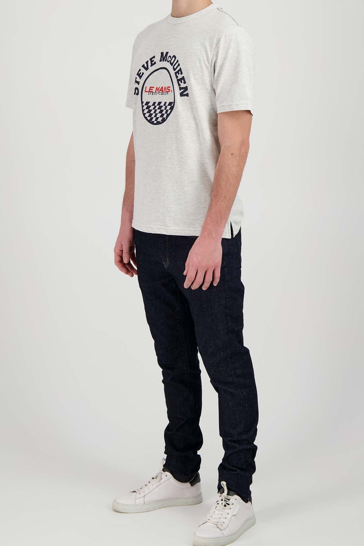 T-shirt Uomo Steve Mcqueen TSM07-002 HEATHER ECRU — vista 3
