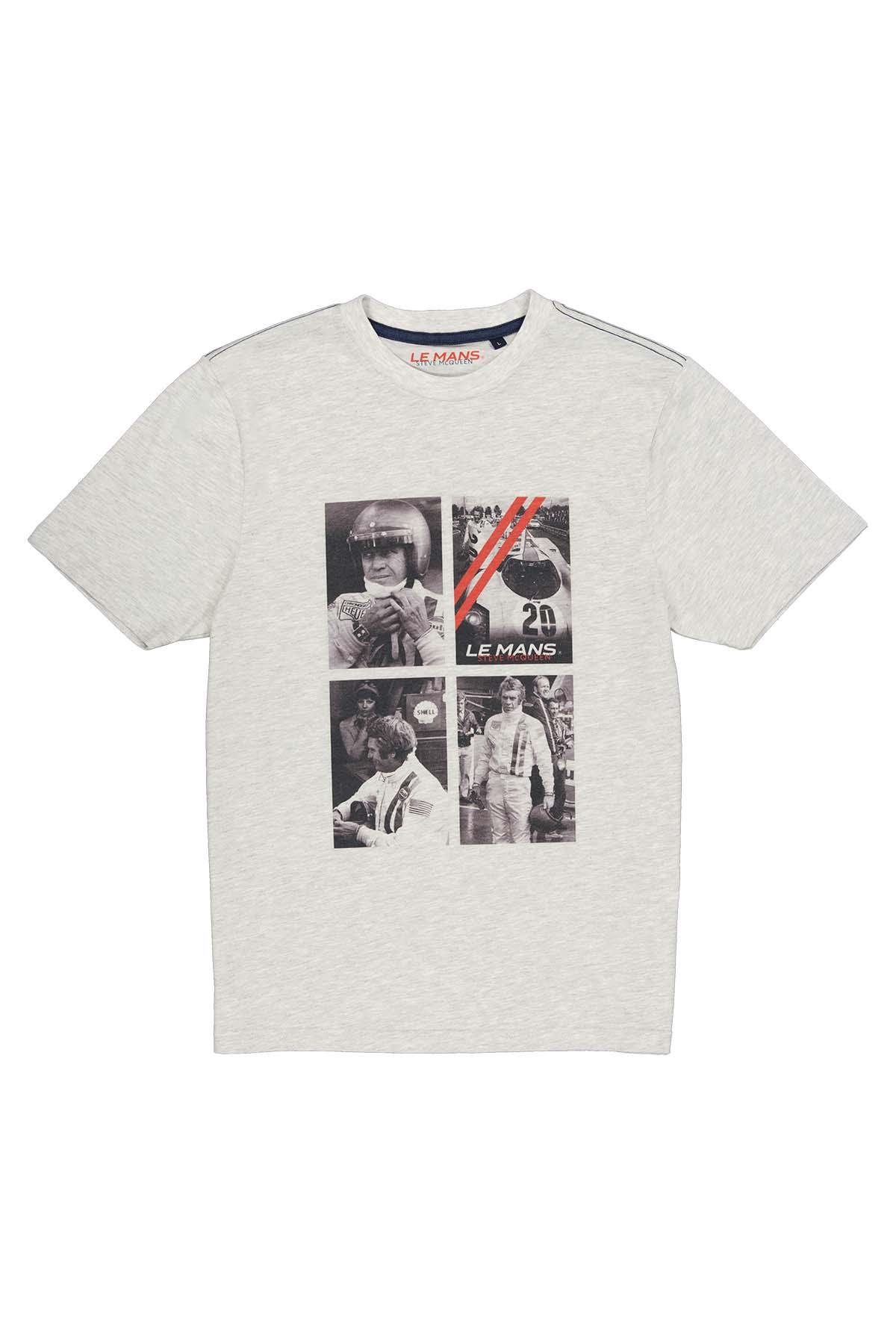 Herren T-shirt Steve Mcqueen TSM02-002 HEATHER ECRU — Ansicht 2