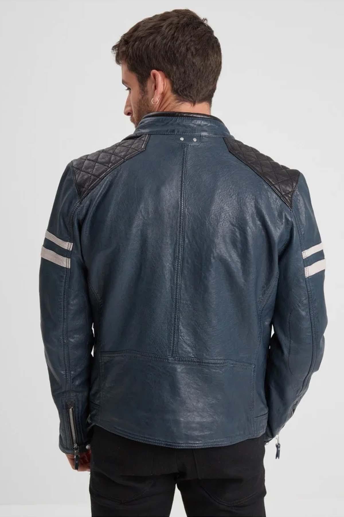Chaqueta Hombre Daytona GLADSTONE+HOOD LAMB VITA SHORT BLUE — vista 5