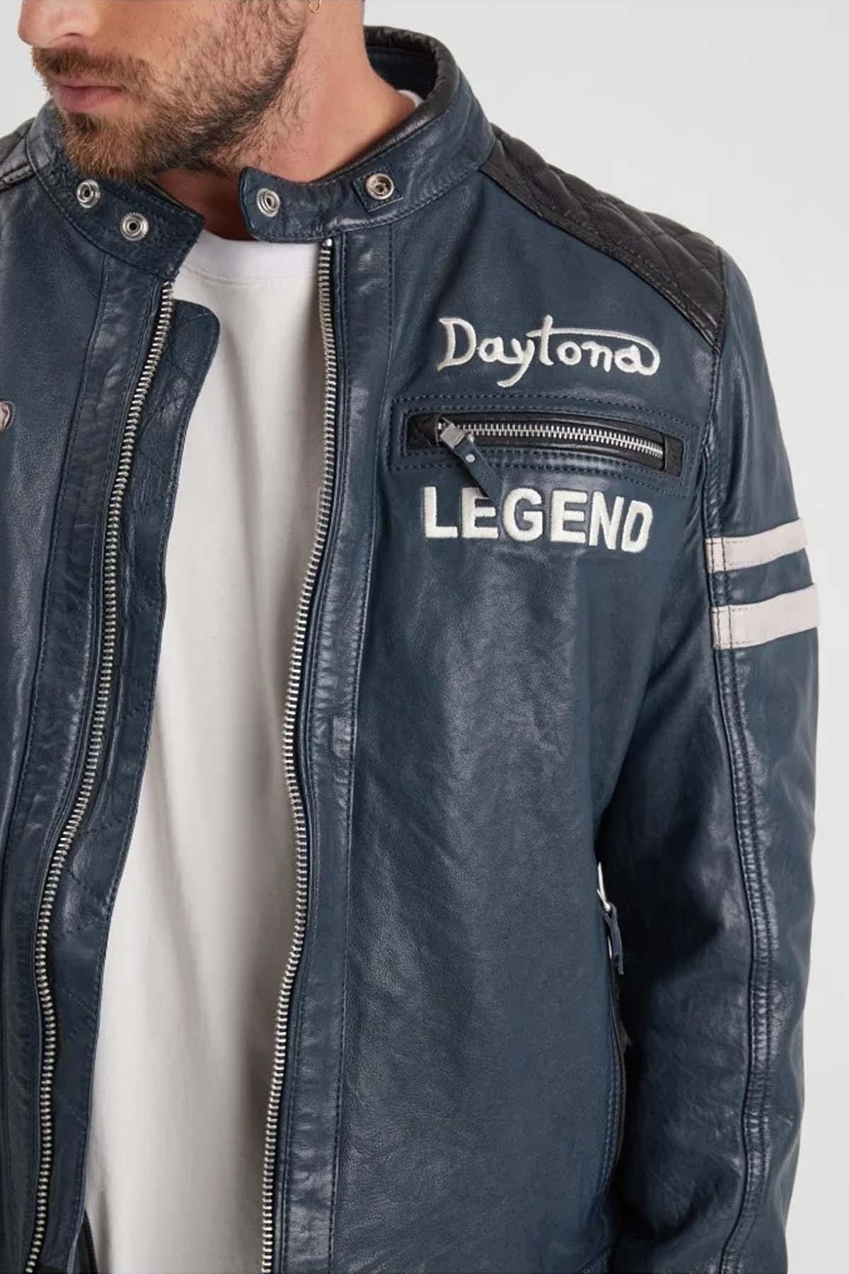 Chaqueta Hombre Daytona GLADSTONE+HOOD LAMB VITA SHORT BLUE — vista 7