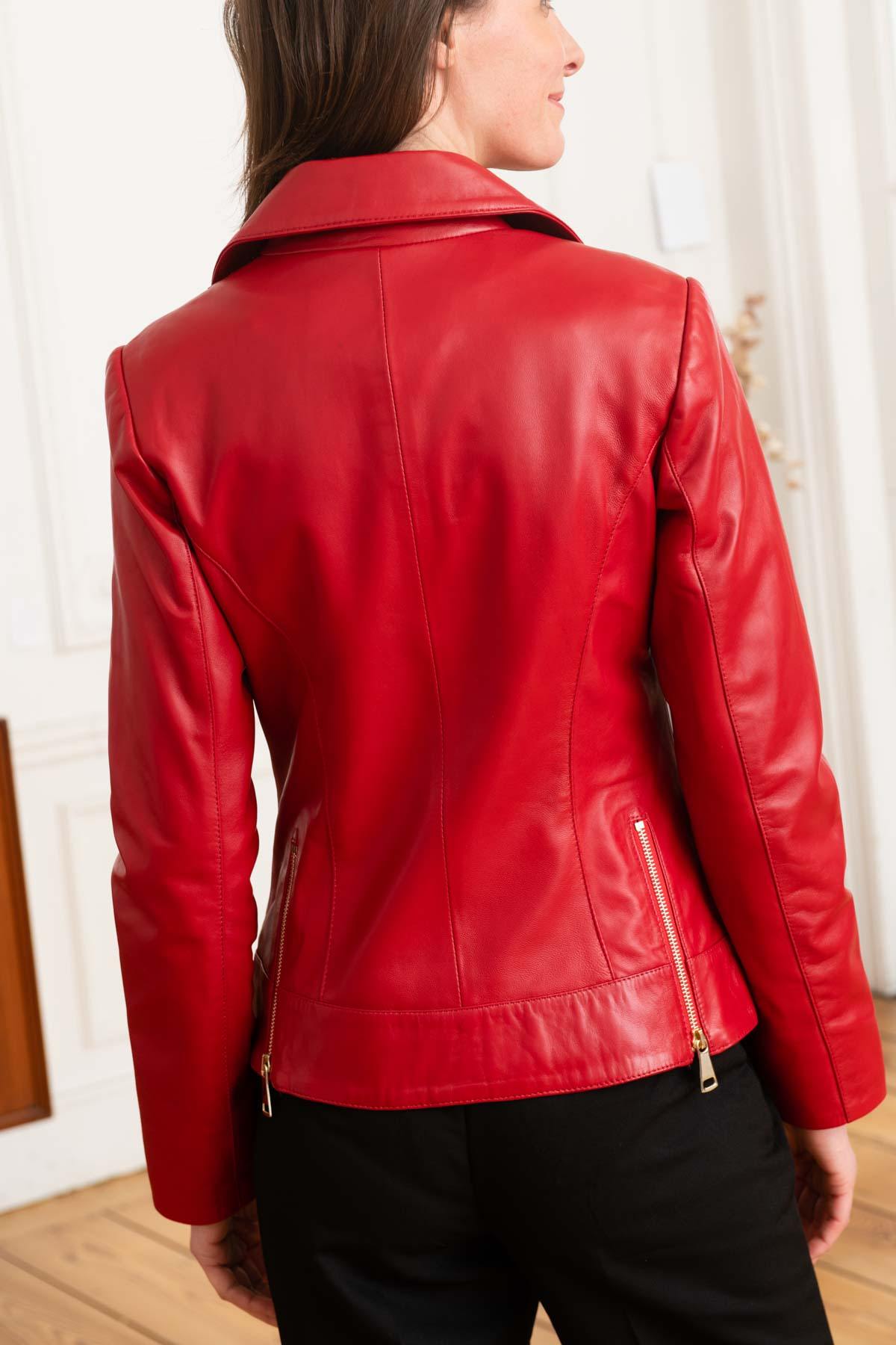 Chaqueta Mujeres Cityzen ELSA AGNEAU PERLE ROUGE DOREE — vista 6