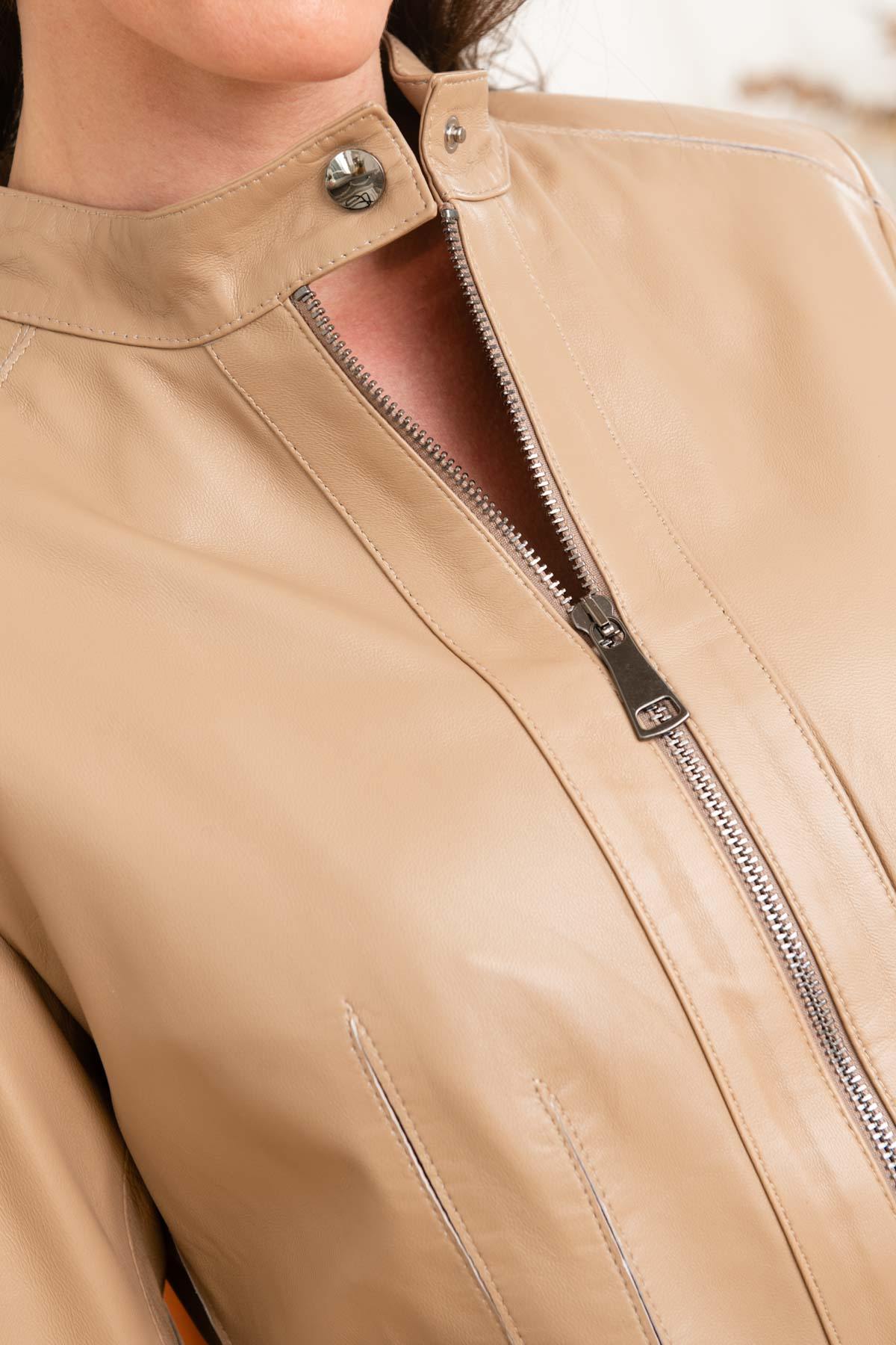 Giacche Donna Cityzen AGATHA AGNEAU PERLE BEIGE — vista 6