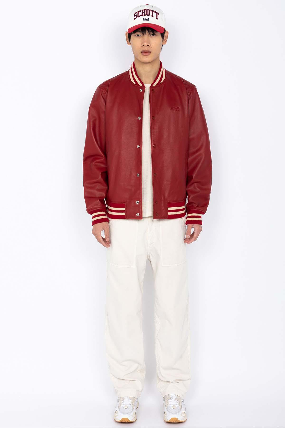 Giacche Uomo Schott LCTEDDYS23 RED — vista 2