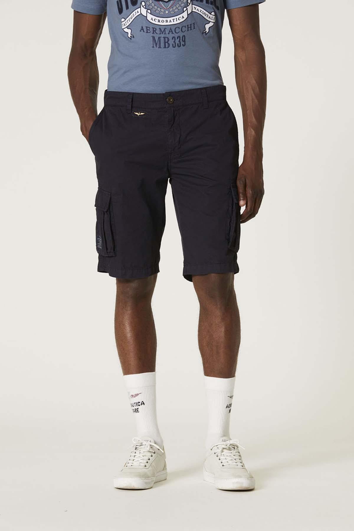 Herren Short Aeronautica Militare 231BE066CT1122 08312 BLUE BLACK — Ansicht 1