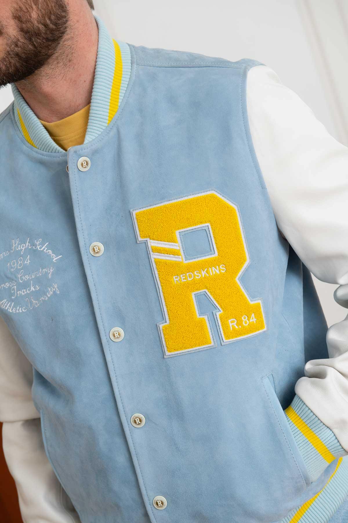 Giacche Uomo Redskins CLAN MUSTER SKY BLUE / WHITE — vista 6
