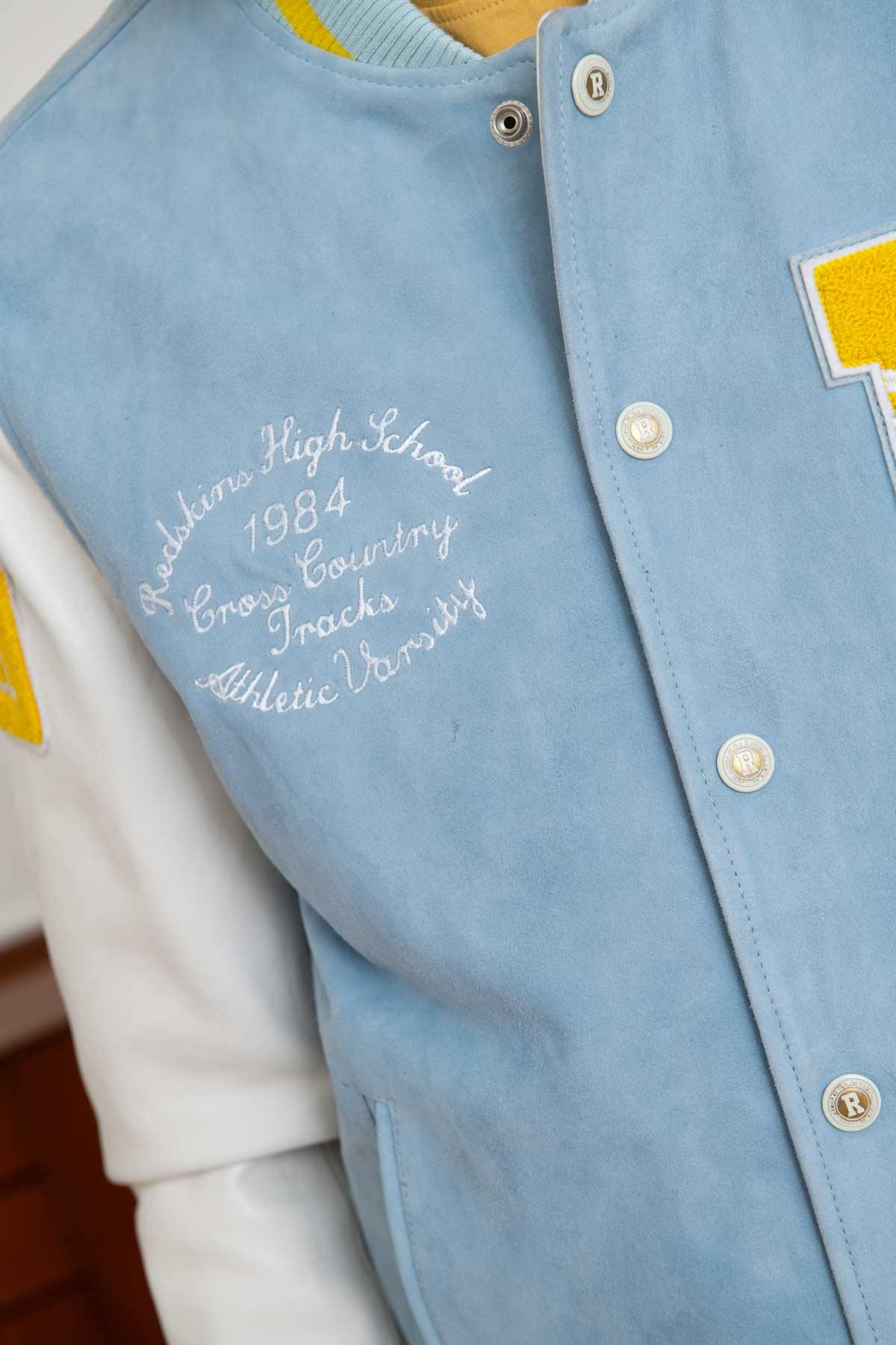 Giacche Uomo Redskins CLAN MUSTER SKY BLUE / WHITE — vista 8
