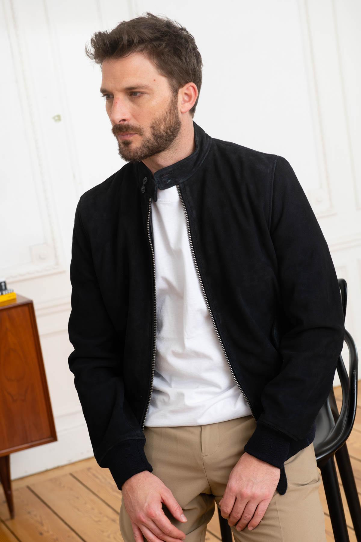 Chaqueta Hombre Schott LCSTEWARTS NAVY — vista 3