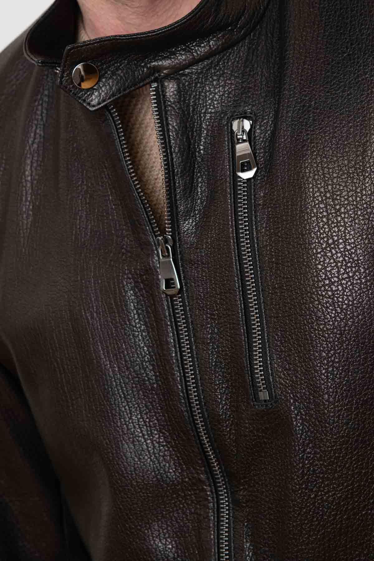 Blouson Homme Univers Du Luxe MIGUEL AGNEAU NOIR JUMBO — vue 6