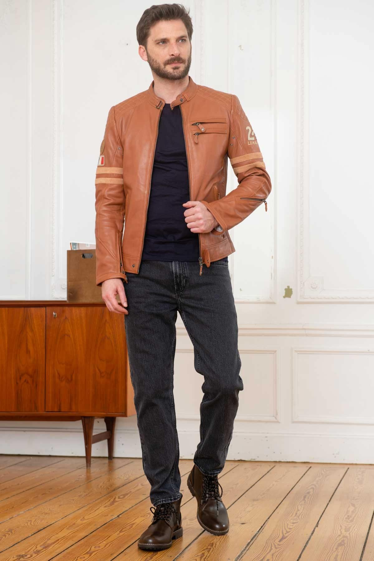 Herren Jacke 24h Le Mans SILVERSTONE SHEEP CROWN HAVANE — Ansicht 3