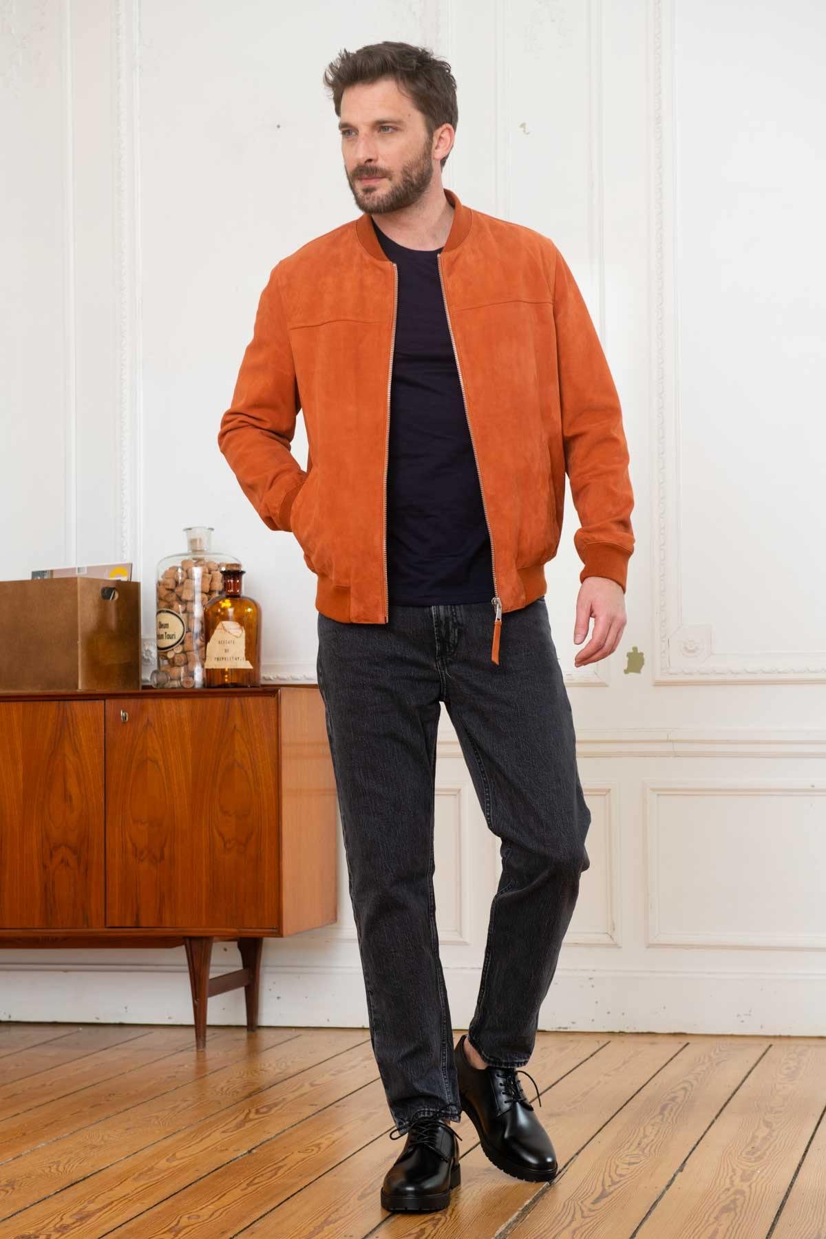 Giacche Uomo Redskins BOWER2 AFRICAN ORANGE — vista 2