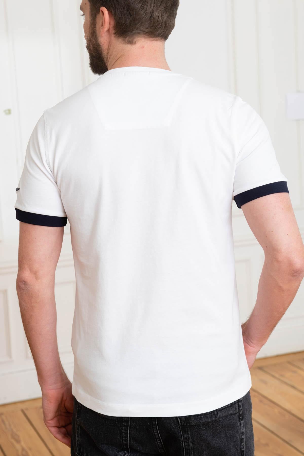 Herren T-shirt Aeronautica Militare 231TS2071J589 73062 OFF WHITE — Ansicht 4