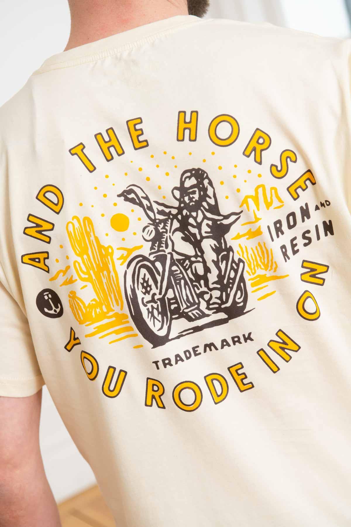 T-shirt Uomo Iron & Resin THE HORSE YOU RODE TEE NATURAL — vista 2