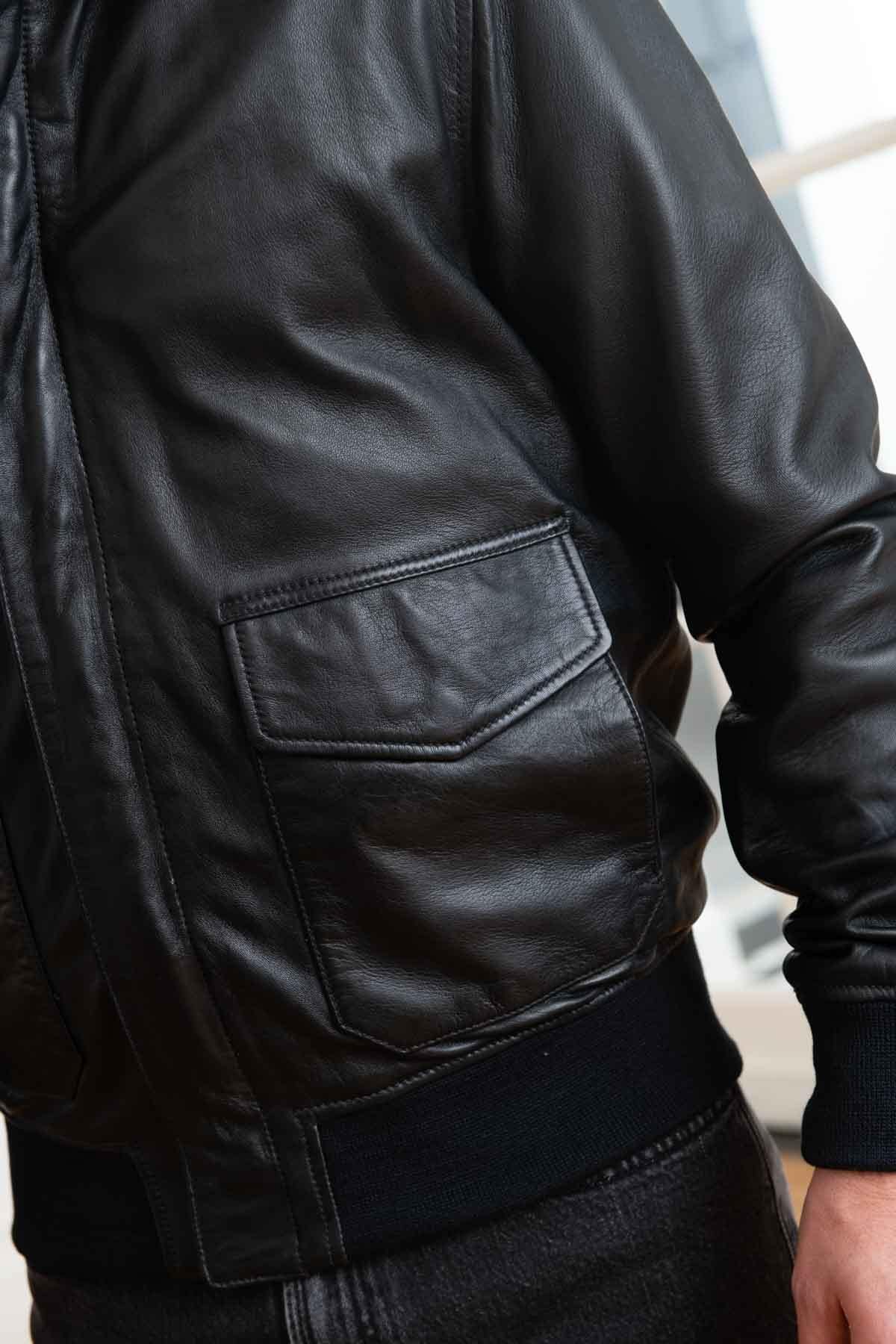 Chaqueta Hombre Schott LCFLIGHTWX NAVY — vista 9