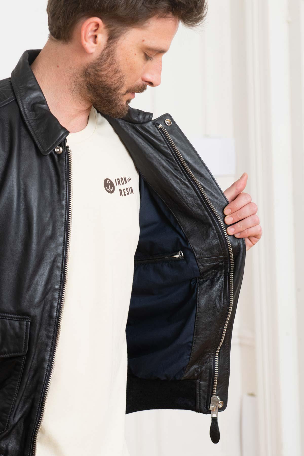 Chaqueta Hombre Schott LCFLIGHTWX NAVY — vista 3