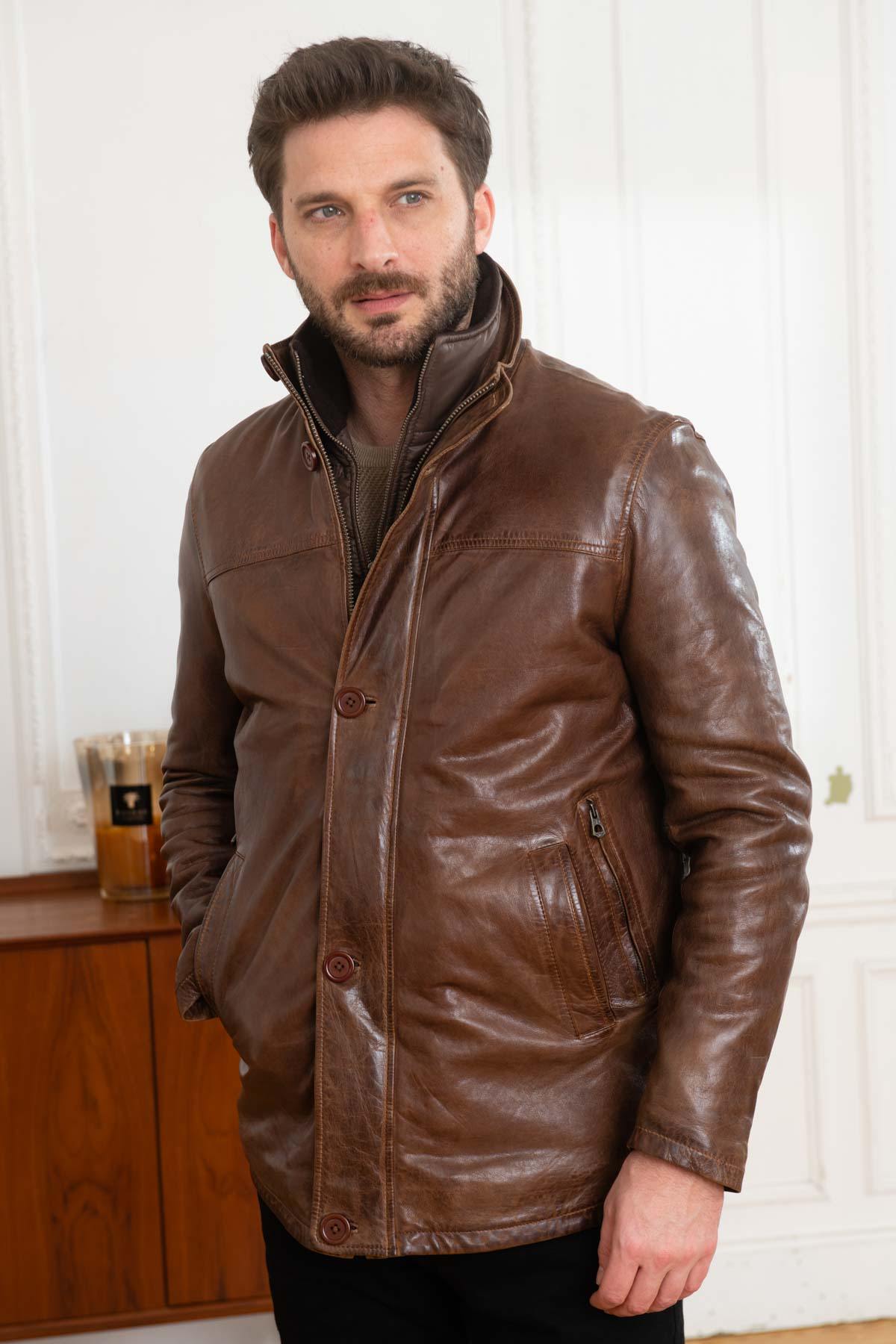 Giacche Uomo Daytona TYLER IC LAMB ZENITH H23 BISON — vista 5