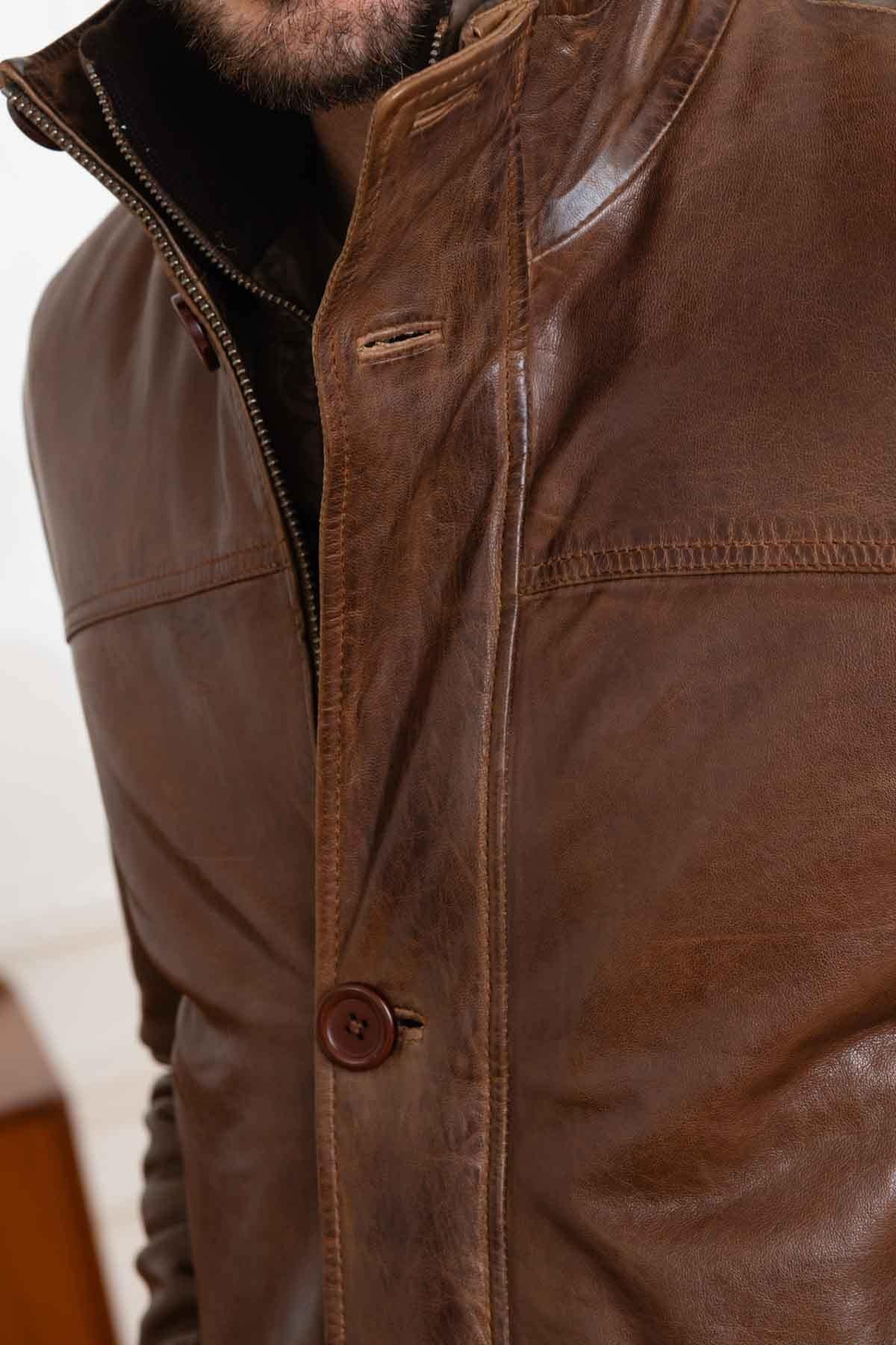 Giacche Uomo Daytona TYLER IC LAMB ZENITH H23 BISON — vista 7
