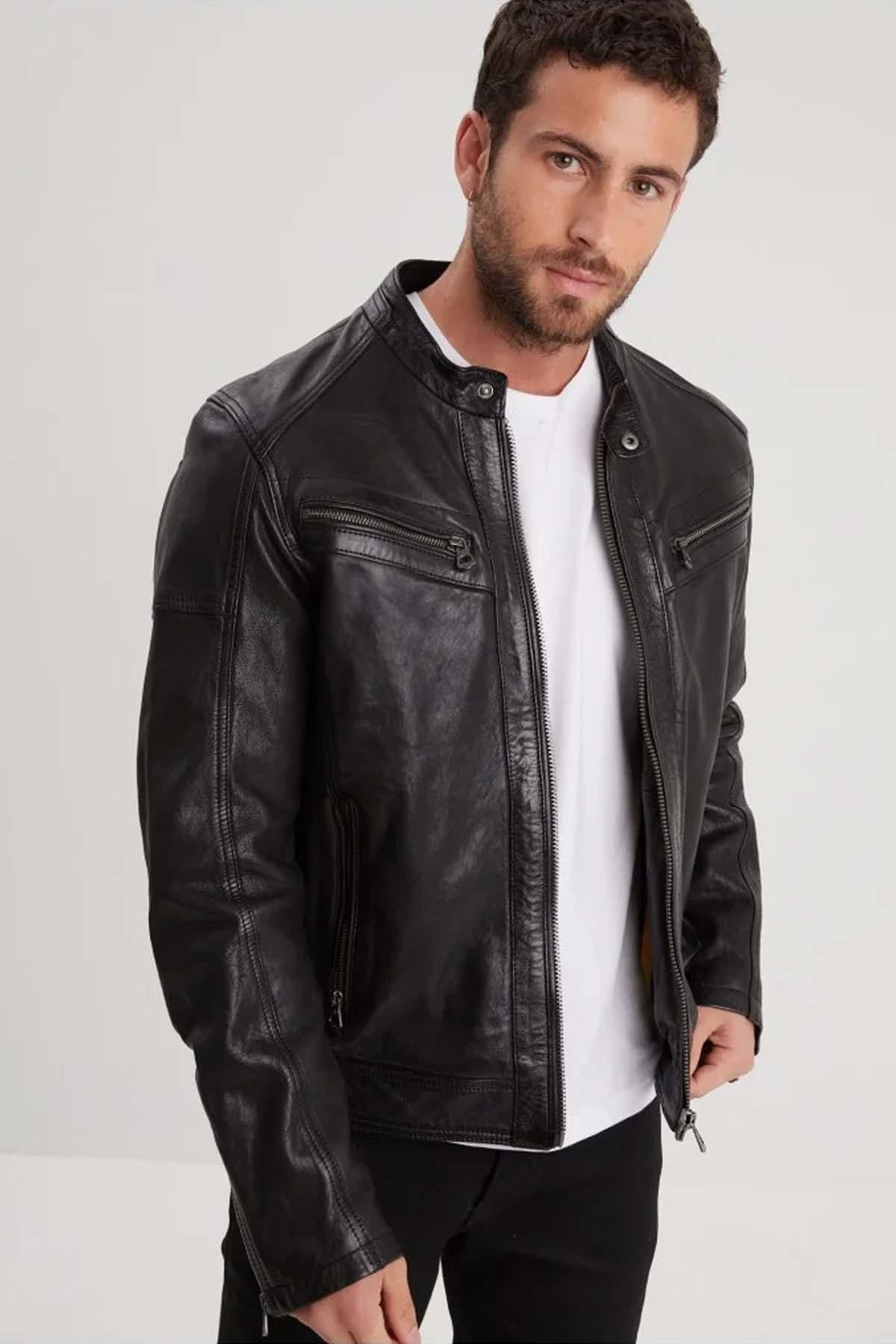 Giacche Uomo Daytona BISHOP HOOD LAMB PAOLO BLACK — vista 4