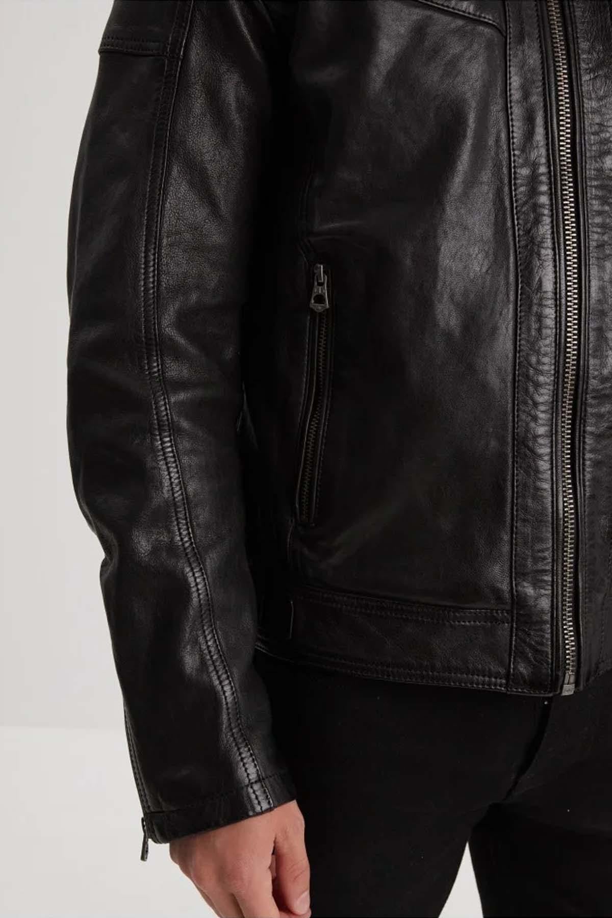 Giacche Uomo Daytona BISHOP HOOD LAMB PAOLO BLACK — vista 8