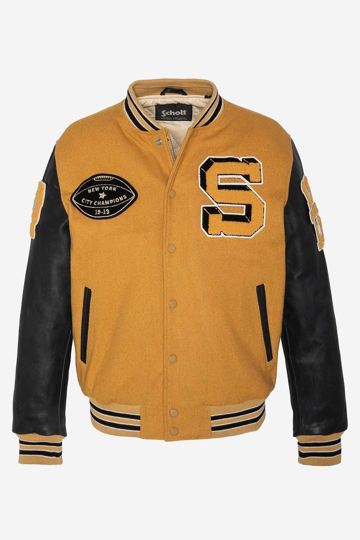 Herren Jacke Schott LCTEDDYBD2 YELLOW/BLACK — Ansicht 7